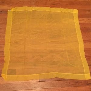 Vintage yellow Truly Regal Japan sheer Scarf